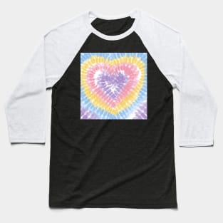 Pastel Tie Dye Heart Baseball T-Shirt